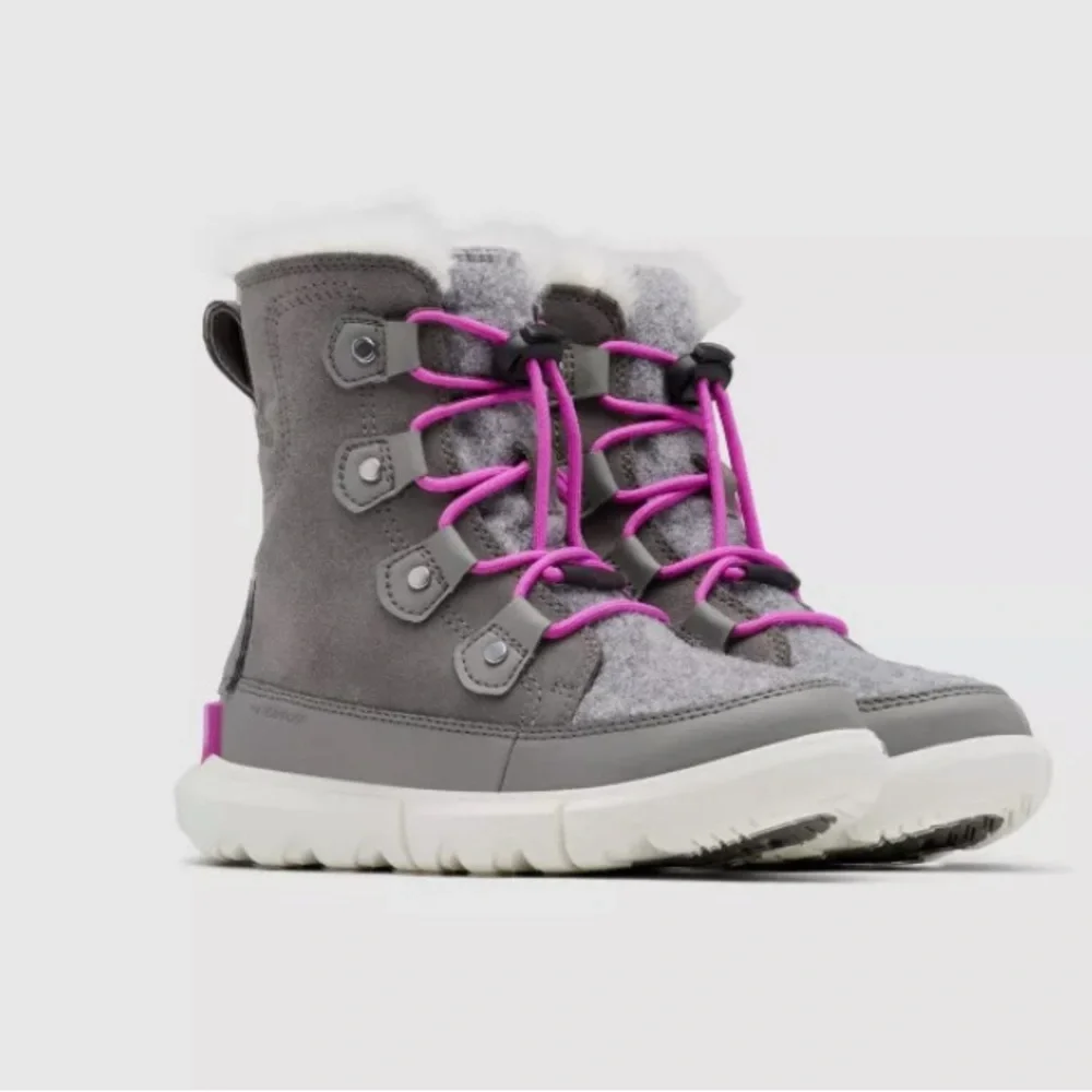 SOREL Explorer II Joan Felt Lace up mid boots Size 3